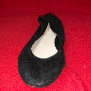 KIDS SPARKLY BLACK FLATS